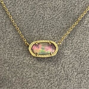 Kendra Scott Elisa Multi Strand Lilac Abalone Shell Necklace in Gold.  NWOT!